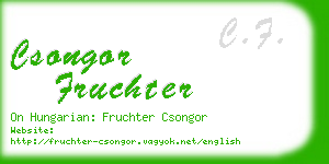 csongor fruchter business card
